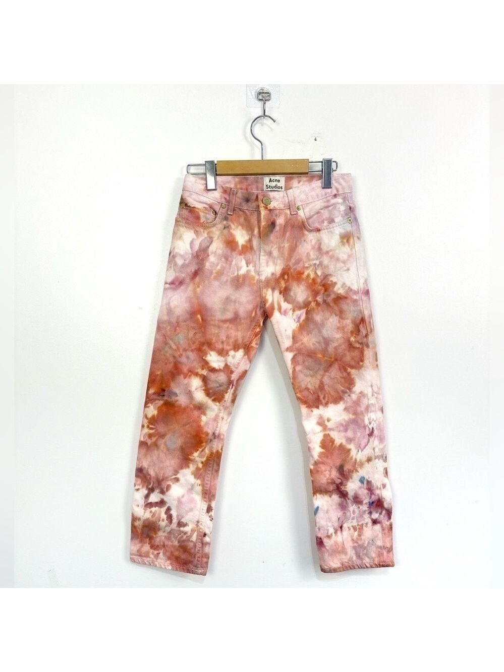 Acne Studios Water Colour Tie Dye Crop Jeans